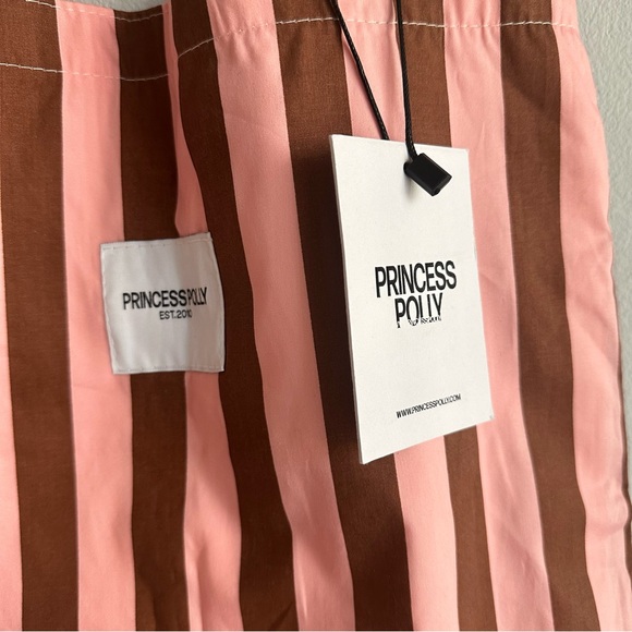 NWT Princess Polly Lelande Striped Tote Bag Pink / Brown - Picture 9 of 9